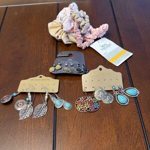 Colorful Earring and Scrunchie Set
